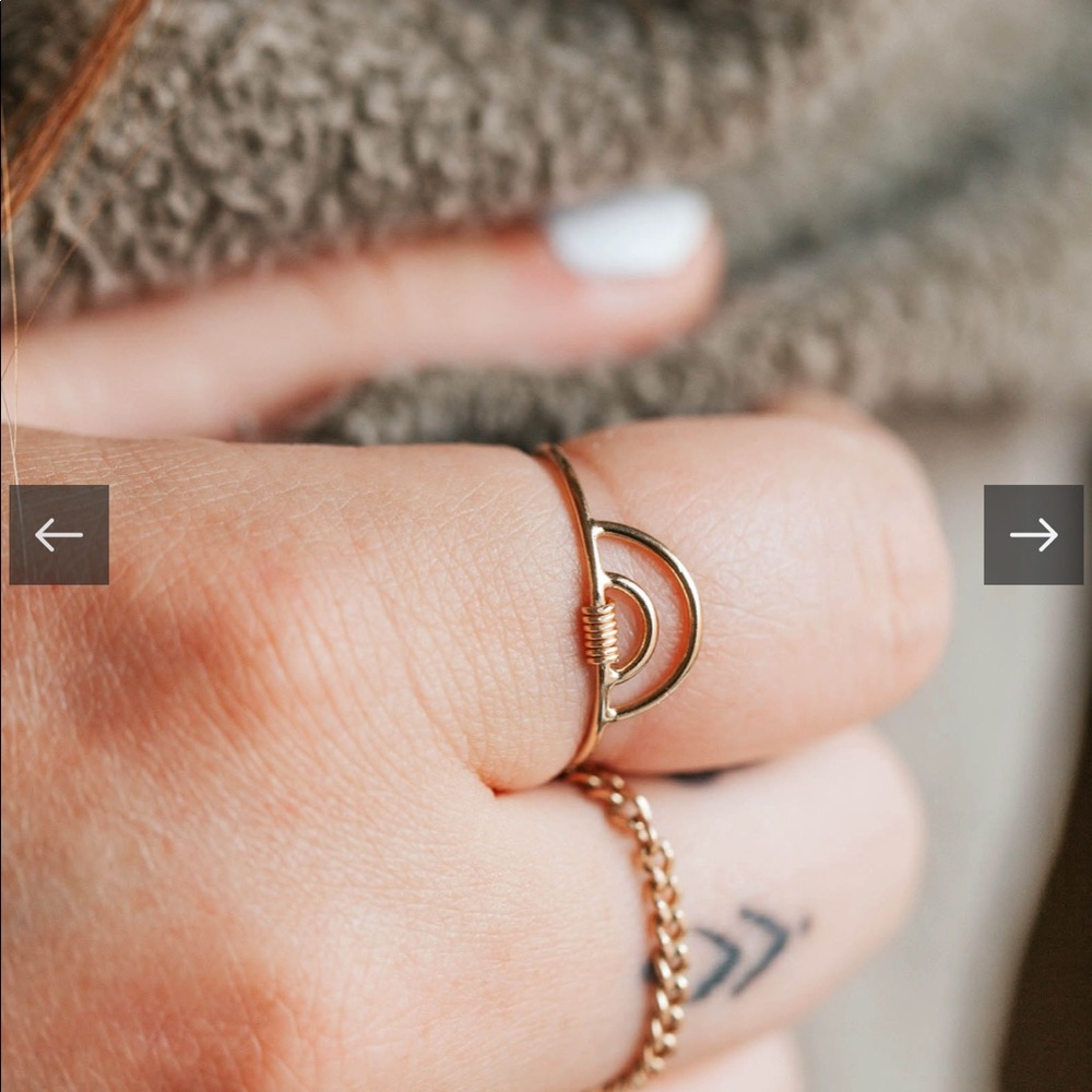 Sterling silver raye ring
